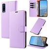 KKEIKO Cover per Galaxy A7 2018, Antiurto Custodia in PU Pelle con Slot per Porta Carte, Magnetico Protettiva Cover per Samsung Galaxy A7 2018, Viola