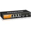 keepLiNK Switch Web Smart Managed 6 Porte 2.5 Gigabit, 4 x 2.5G Base-T e 2 x 10G SFP+ Slot, Supporto Aggregazione statica, QoS/VLAN/IGMP, Metallo Senza Ventola, Desktop e Montaggio a Parete