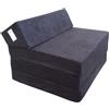 Natalia Spzoo Materasso pieghevole per ospiti 200 x 70 x 10 cm in diversi colori Microfibra (Nero 0001)