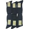 ROSSI CALZE Rossi Calza Uomo Lunga 100% Cotone Filo Scozia Gambaletto Lavorata a Costina 8.2 Rimagliata Made In Italia 6 Paia (42, Nero)