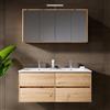 RIHO Porto mobile con lavabo doppio Wave, con armadietto a specchio, F014011DP6+W018010005+F014030DP6+204927, Wave Porto [Mobili da Bagno > Set Mobili da Bagno]