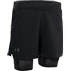 Under Armour Pantaloncini da tennis da uomo Under Armour Men's UA Iso-Chill Run 2-in-1 Shorts - Nero