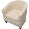 Highdi 2 Pezzi Copripoltrona 1 Posto Chesterfield Elasticizzato, Poltrona Club da Cocktail Antiscivolo Rimovibile Tub Chair Copripoltrona per Camera da Letto Bar (tinta unita - beige)