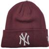 New Era MLB New York Yankees League Essential Cuff Knit Beanie Maroon/Grey, marrone, Taglia unica