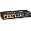 keepLiNK Switch Web Smart Managed a 8 Porte 2.5G, 8 x 2.5G Base-T e 1 x 10G SFP Slot, Supporto 802.3ad Aggregazione statica, QOS/VLAN/IGMP, Switch Ethernet di Rete con alloggiamento in Metallo