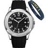 SKMEI Orologio da uomo in silicone, facile da leggere, impermeabile, sportivo, casual, alla moda, analogico, al quarzo, luminoso, regalo per padri, nero, G9286nero, Moda