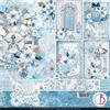 Blocco di Carte Scrap Elegance of Blue cm 30 x 30