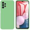 ARRYNN Custodia per Samsung Galaxy A13 4G Cover + Pellicola Protettiva Vetro Temperato,Liquid Silicone TPU Case Cover per Samsung Galaxy A13 4G - Verde