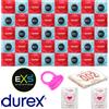 Durex Air Thin Package Ultra Thin Condoms - 42 Durex & EXS Condoms & Vibrating Ring & SuperLove Lubes & Sagami Original 0.02 as a Gift