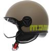 MOMODESIGN Momo Design casco jet Fgtr Classic 2206 - Sabbia opaco / Decal Lime