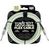Ernie Ball Flex Cavo per strumenti, dritto/dritto, 3m, brilla al buio