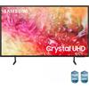 Samsung TV Crystal UHD 4K 43" UE43DU7170UXZT Smart TV Wi-Fi Black 2024, Processore Crystal 4K, 4K Upscaling, Slim Look Design, OTS Lite