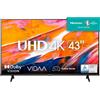 Hisense TV LED Ultra HD 4K 43" 43A6K Smart TV, Wifi, HDR Dolby Vision, AirPlay 2