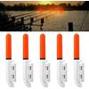 Riisoyu 5pcs Campana di Allarme di Pesca, LED Bastoncini Luminosi Impermeabili con Fibbia Impermeabili luci a Punta di Canna da Pesca Notturna con Batteria Inclusa per la Pesca in Mare, Rosso