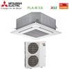 Mitsubishi Electric Climatizzatore Condizionatore Mitsubishi Electric Cassetta 90x90 a 4 Vie 42000 Btu PLA-M125EA + PUZ-M125YKA Trifase R-32 Wi-Fi Optional con Griglia Inclusa