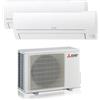 Mitsubishi Clima Dualsplit 9000 BTU + 12000 BTU - MSZ-HR25VFK + MSZ-HR35VFK + MXZ-2HA40VF2-E1