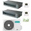 Hisense Climatizzatore Condizionatore Hisense Canalizzabile R32 Dual Split Inverter 9000 + 9000 BTU con U.E. 2AMW35U4RGC Classe A++/A+