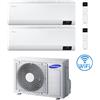 Samsung Climatizzatore Condizionatore Samsung Windfree Elite R32 Wifi Dual Split Inverter 7000 + 12000 BTU con U.E. AJ040TXJ2KG/EU NOVITÁ Classe A+++/A++