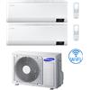 Samsung Climatizzatore Condizionatore Samsung Windfree Elite R32 Wifi Dual Split Inverter 7000 + 9000 BTU con U.E. AJ040TXJ2KG/EU NOVITÁ Classe A+++/A++