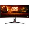 AOC G2 CU34G2X/BK LED display 86,4 cm (34") 3440 x 1440 Pixel Quad HD Nero, Rosso