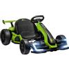 HOMCOM Go Kart Elettrico per Bambini 6-12 Anni 24V 12km/h con Seggiolino Regolabile, Verde