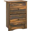 HOMCOM Comodino con 2 Cassetti dallo stile Rustico in Legno, 40x30x56 cm, Marrone