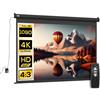 HOMCOM Schermo per Proiettore 100" Formato 4:3 Regolabile con Telecomando, 203x152cm, Nero