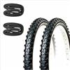 App Life Coppia di Copertoni per Bici Mountain Bike- Pneumatici per Bicicletta e 2 Camere d'Aria 26 x 1,95 - Colore: Nero