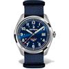 Cestrian Field Series CF221N0660 - Orologio automatico da uomo, con quadrante blu e cinturino NATO, stile militare, 200 m, Blu