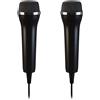 Lioncast 2x Microfono USB Universale Per Computer, Karaoke e Gaming; Compatibile con Wii, PS3, PS4, Xbox One & Giochi per PC come Guitar Hero, Rock Star, etc.; Cavo da 2.95m - Nero