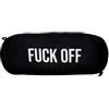 Fisura - Cuscino da spiaggia F*ck off. Cuscino cilindrico 29 x 12 cm. Cuscino relax nero. Cuscino da viaggio originale. Cuscino da campeggio in poliestere.