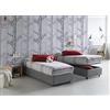 Talamo Italia Letto contenitore Singolo Silvia Sommier, Made in Italy, Letto con rivestimento in tessuto, Apertura frontale, adatto per materasso cm 80x190, Grigio