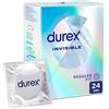 Durex Preservativi invisibili, ultra sottili extra sensitivi, confezione da 24 preservativi