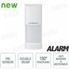Optex WXS-DAM - Rilevatore PIR doppio IR panoramico 180° per esterno con antimascheramento e microonde - IP55 - Optex