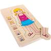Small Foot Anatomia Ragazza, Puzzle in Legno, 29 Piezzi, Multicolore, 5814