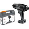 Steinel 63993 Pistola Portatile MH5, 18 V, Soffiatore ad Aria Calda Professionale, con Valigetta, 500 °C, 300 l/min, Display LCD (Senza Batteria), Grigio/Nero