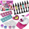 STAY GENT Smalti Bambina con l'asciugatrice per Unghie, 18 Kit per Unghie per Bambini Set Unghie Giochi Bambina 4 5 6 7 8 9 10 11 12 13 anni Bimba Nail Art Kit Smalto unghie Bambina Trucchi Compleanno