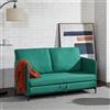 [en.casa] Divano Letto Estensibile Letto a Scomparsa 1 Piazza e Mezza 120 x 186 cm Letto per Ospiti con 2 Cuscini Schienali Posti di Seduta per 2 Persone Sofa Imbottita - Verde