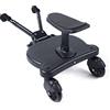 HarBin-Star Pedana passeggino universale Pedana Passeggino con Sedile, Sedile Rimovibile e Assemblato Scheda, Pedana buggy board per bambini di 2-6 Anni (25 kg)