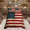 Homemissing Set copripiumino con bandiera americana, set di biancheria da letto patriottico per uomini e adulti, morbido e leggero, per letto king size