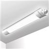 BERIXDEEP Neon LED 60 cm 18W 1800LM, Tubo LED Garage 4000K Impermeabile senza sfarfallio IP65, Plafoniera Neon LED Soffitto Bianco Neutro per Parete Seminterrato officina ufficio