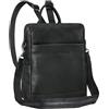 STILORD 'Sienna' 2-in-1 Donna Zaino e Borsa a Tracolla Pelle Vintage Borsa a Spalla Vera Cuoio Borsetta Casuale per Tempo Libero e Città, Colore:ossidiana nero