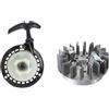 Viviance 2Pcs Metallo 49Cc Universale Pull Starter E Volano Per Dirt Bike Mini Moto Quad 49Cc - Nero