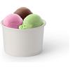 BIOZOYG 50 Pezzi Coppa gelato di cartone 200 ml bianca - coppette usa e getta senza plastica e riciclabile - coppette dessert bicchieri carta