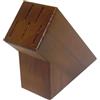 Wooden World - Ceppo portacoltelli da cucina in legno per 5 lame - Supporto per coltelli organizer ecologico naturale - un marrone scuro