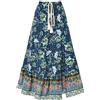 ROFUSSO Maxi Gonna Boho da Donna Maxi Gonna Floreale Estiva Maxi Gonne Casual in Vita Elastica Gonne Lunghe da Spiaggia