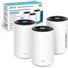 TP-Link Set mesh WLAN Deco PX50 Powerline (pacchetto di 3), Wi-Fi 6 dual-band AX3000+ G.hn G1500, portata fino a 600 m², ideale per ambienti di grandi dimensioni e pareti spesse, WPA3, bianco