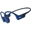 SHOKZ Auricolari OpenRun a conduzione ossea, auricolari sportivi Bluetooth open-ear con microfono, cuffie wireless impermeabili IP67, autonomia 8 ore, USB-C, Fascia auricolare sport, Blu