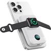 Pxwaxpy Magnetico Power Bank 10800mAh per MagSafe, 4-in-1 Wireless Caricatore Portatile, QC4.0+22.5W PD Ricarica Rapida USB-C Batteria Esterna con Display LED per Apple Watch/iPhone 15/14/13/12 Series
