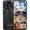 DOOGEE N55 PLUS Smartphone [2024], Android 14 Telefono Cellulare, 20GB+128GB/1TB, Octa Core, 6,56 HD+ 90Hz Smartphone Offerta 5150mAh Batteria, 13MP+8MP Fotocamera, Dual SIM/Face ID/GPS/Widevine L1